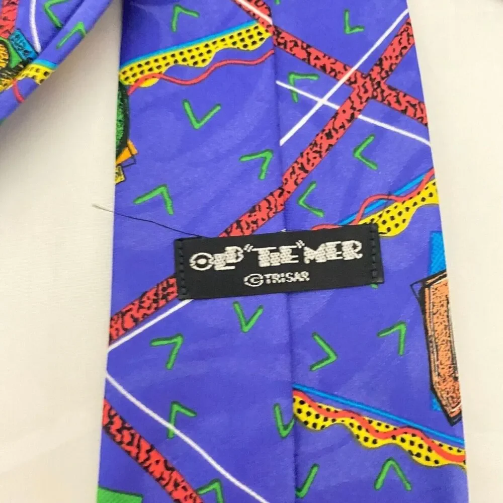 #5622 Old Timer 40 Happens Birthday Novelty Necktie. Tie 56X3.5